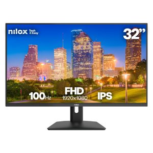 Monitor 32" Hdmi Vga Nilox Nxm32fhd1001 Fhd 100hz 4ms 250cd m² Vesa 75x75 Negro