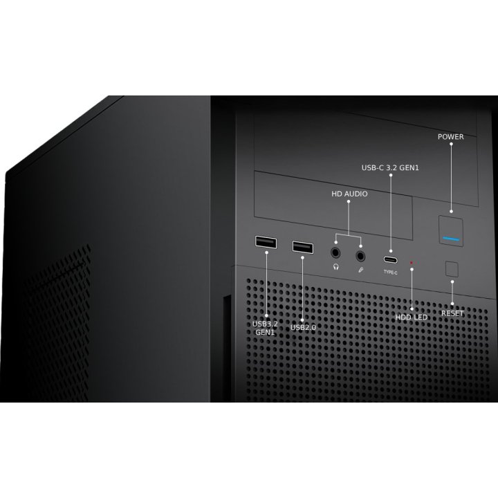 Caja Atx Semitorre Coolbox A780 Gpu Max. 310mm Usb-c Color Negro