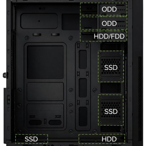 Caja Atx Semitorre Coolbox A780 Gpu Max. 310mm Usb-c Color Negro