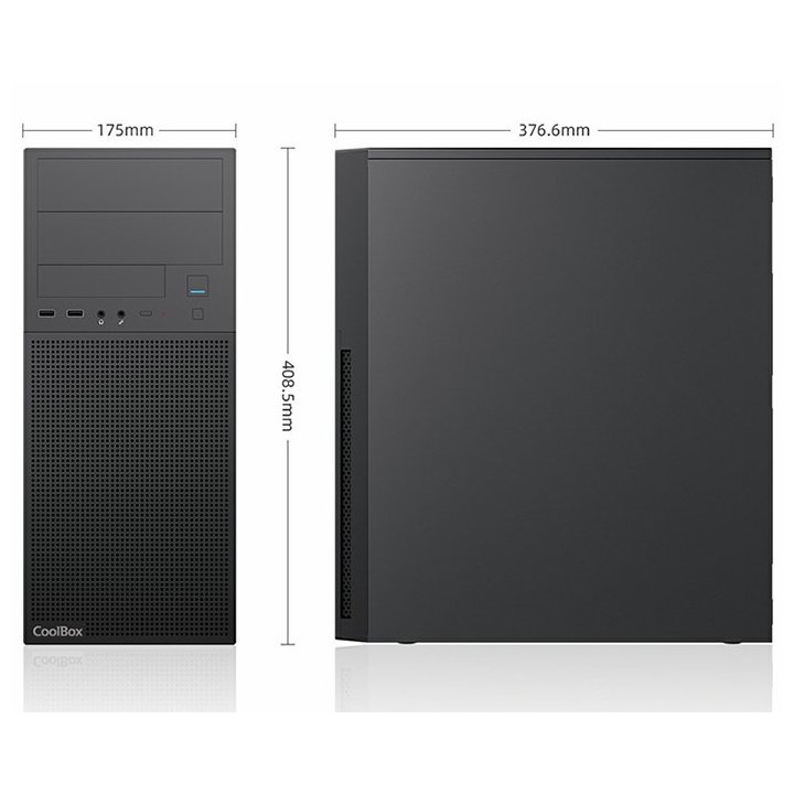 Caja Atx Semitorre Coolbox A780 Gpu Max. 310mm Usb-c Color Negro