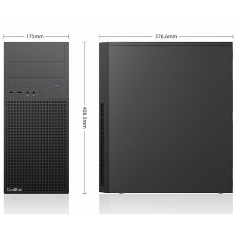 Caja Atx Semitorre Coolbox A780 Gpu Max. 310mm Usb-c Color Negro
