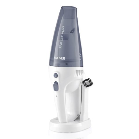 Aspirador De Mano Haeger Bullet Plus 40w Recargable Para Solidos Y Liquidos Base De Carga Blanco