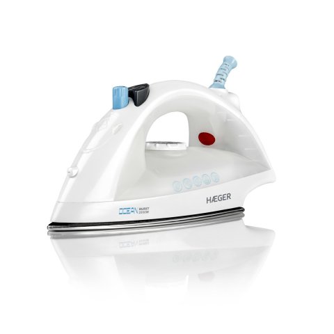 Plancha De Vapor Haeger Ocean Brust 2000w Suela Inox Capacidad 170ml Regulable Planchado Vertical Blanco