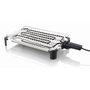 Parrilla Electrica Grillie 2000w Bandeja Y Parrilla De Acero Inoxidable Resistencia 3 Aros 