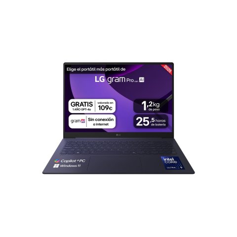 Portatil Lg Gram 16 Ultra 9-288v 16" Wqxga 2560x1600 32gb 1tb Ssd Hdmi Usb-c Thunderbolt W11 