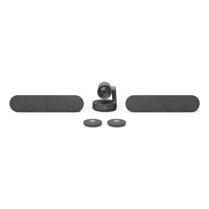 Camara Logitech Phone Rally Plus Kit De Videoconferencia 4k Altavoces Omnidireccional Color Negro