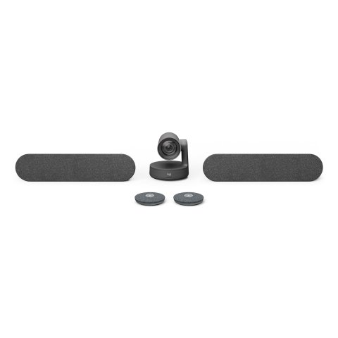 Camara Logitech Phone Rally Plus Kit De Videoconferencia 4k Altavoces Omnidireccional Color Negro