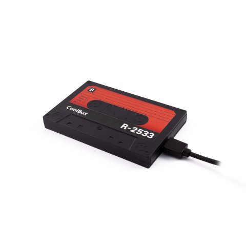 Caja Externa 2.5" Usb 3.0 Coolbox Retro 2533-r Para Hd Hasta 9,5mm Sata Usb 3.0 Negro rojo