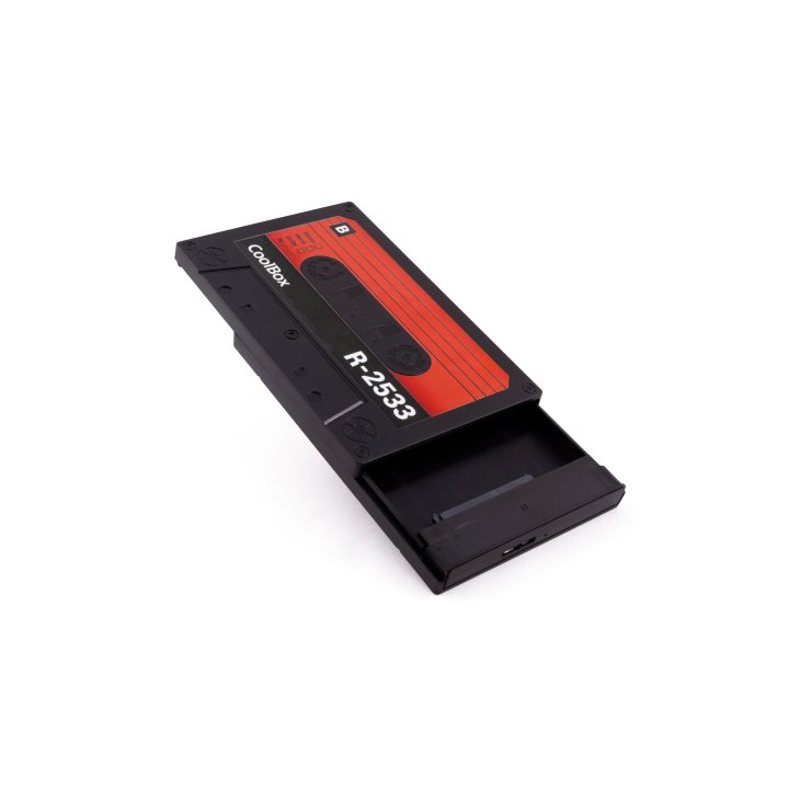 Caja Externa 2.5" Usb 3.0 Coolbox Retro 2533-r Para Hd Hasta 9,5mm Sata Usb 3.0 Negro rojo
