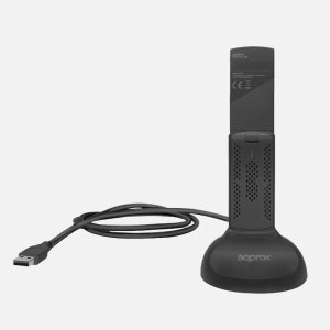 Usb Wifi 6e Approx Appusb5400 5400 Mbps 2402 En 6 Ghz Antena 5dbi Base Con Cable Negro 2