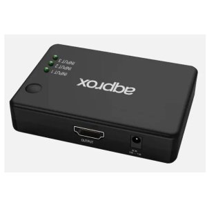 Switch Hdmi Approx Appc29v4 2.0 4k 30hz 3x1 Control Remoto Colro Negro