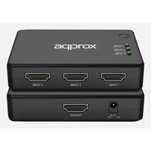 Switch Hdmi Approx Appc29v4 2.0 4k 30hz 3x1 Control Remoto Colro Negro 2