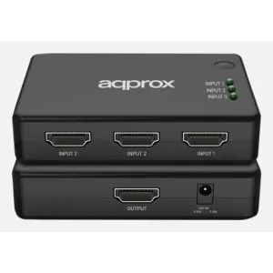 Switch Hdmi Approx Appc29v4 2.0 4k 30hz 3x1 Control Remoto Colro Negro 2