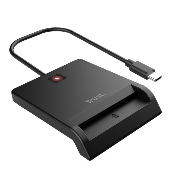 Lector Externo De Dnie Trust Primo Usb-c Compatible Con Eid, Dnie 4.0, Edowod O Cie