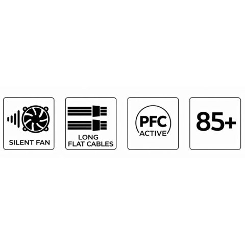 Fuente De Alimentacion Atx 550w Coolbox  Coo-fapw3-550 Powerline3 Eficiencia 85%