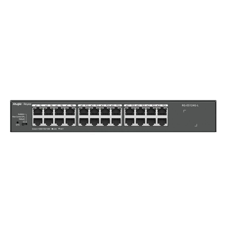 Switch No Gestionable Ruijie Rg-es124g-l 24xrj45 Gb Carcasa Metalica Montaje En Rack