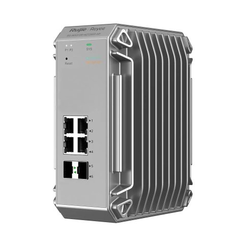 Switch Gestionable L2 Industrial Ruijie Rg-nis3100-4gt2sfp-hp 4xpoe+ 120w Gb 2xsfp Ge Carril Din