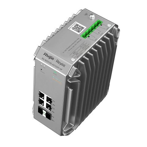 Switch Gestionable L2 Industrial Ruijie Rg-nis3100-4gt2sfp-hp 4xpoe+ 120w Gb 2xsfp Ge Carril Din