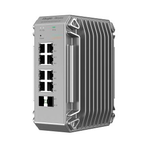 Switch Gestionable L2 Industrial Ruijie Rg-nis3100-8gt2sfp-hp 8xpoe+ 240w Gb 2xsfp Ge Carril Din