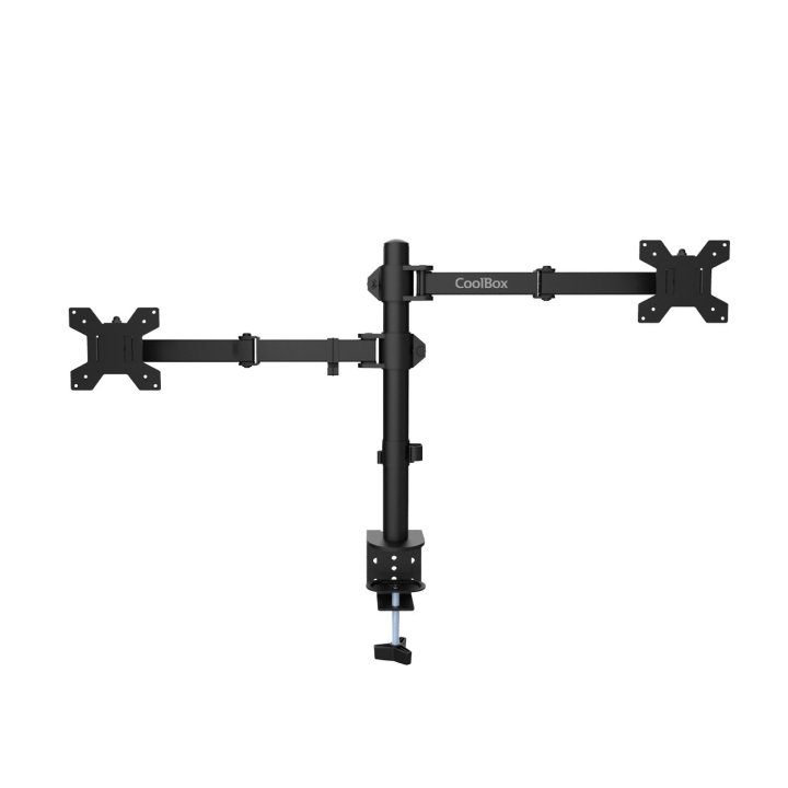 Soporte De Mesa Coolbox Mp01 Para 1 Pantalla Hasta 32" Y Un Portatil Hasta 17" Color Negro