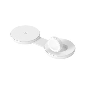 Cargador Inalambrico Conceptronic Gorgon04w Qi2 25w 2en1  Soporte Magnetico Plegable   Color Blanco 2