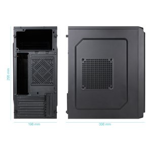 Caja Microatx Tooq Tqc-4702-sp Dodeka Gpu Max 250mm 3x2.5 2x3.5 Usb-c F.a Atx 500w Color Negro 2