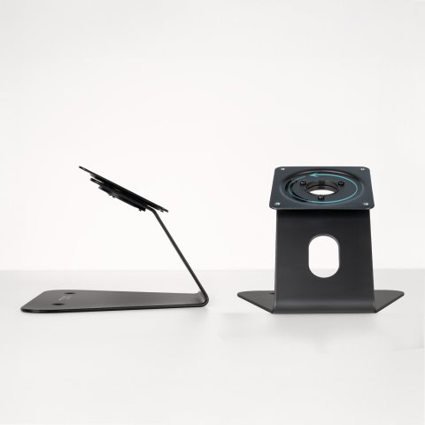 Soporte Para Tablet Tooq Tqatwm3401-b Color Negro Mesa pared Marco Fijo Rotacion 90º Vesa 75x75