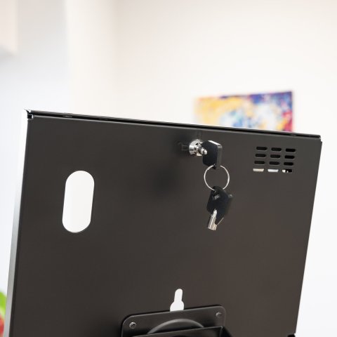 Marco Antirrobo Tablet Tooq Tqatte2601-l-b Color Negro 14,6" Vesa 75x75 Cerradura