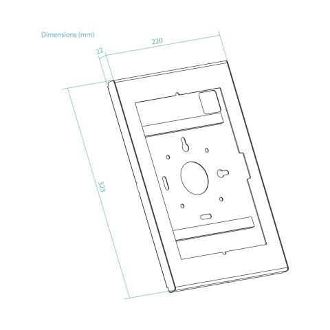 Marco Antirrobo Tablet Tooq Tqatte2601-m-b Color Negro 12,4-13" Vesa 75x75 Cerradura