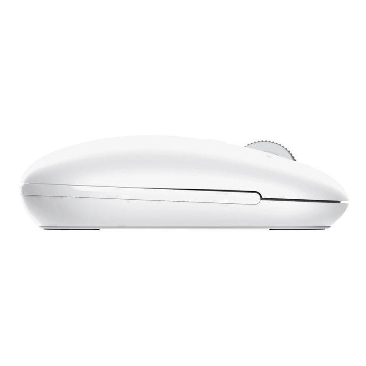 Mouse Trust Wireless Seron Hypscroll Slim 400-2400dpi 6 Botones Recargable Fsc Grs Blanco