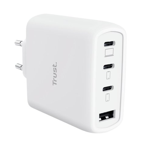 Cargador Usb Gan Trust Maxo 65w 3xusb-c Pd 1xusb-a Incluye Cable Usb-c 2m Blanco