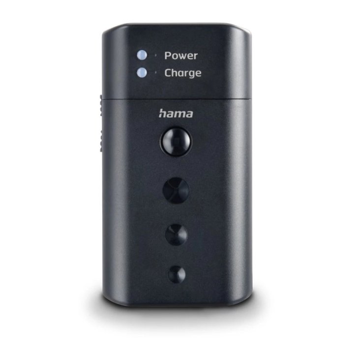 Cargador Pilas Recargables Hama Delta Travel Universal Baterias De Litio Y Nimh Usb-c Color Negro