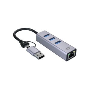 Adaptador Usb-c usb-a Ethernet Rj45 Conceptornic Abby25f Con Hub Usb 3,2 X3 Puertos 2