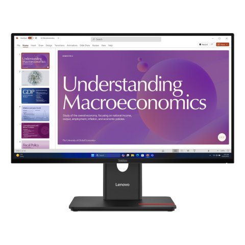 Monitor 24" Usb-c Hdmi Displayport Lenovo T24d-40
Regulable En Altura , Pivotante Hub Usb, Rj45