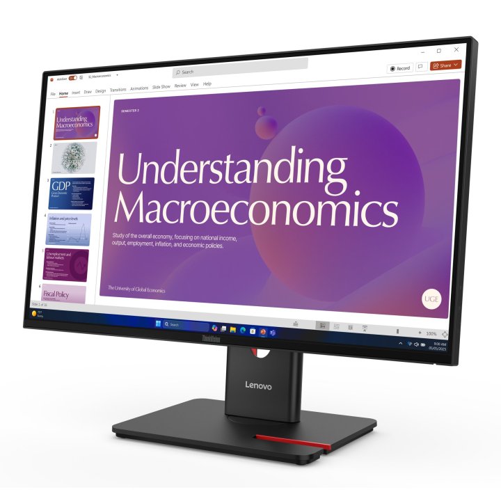 Monitor 24" Usb-c Hdmi Displayport Lenovo T24d-40
Regulable En Altura , Pivotante Hub Usb, Rj45