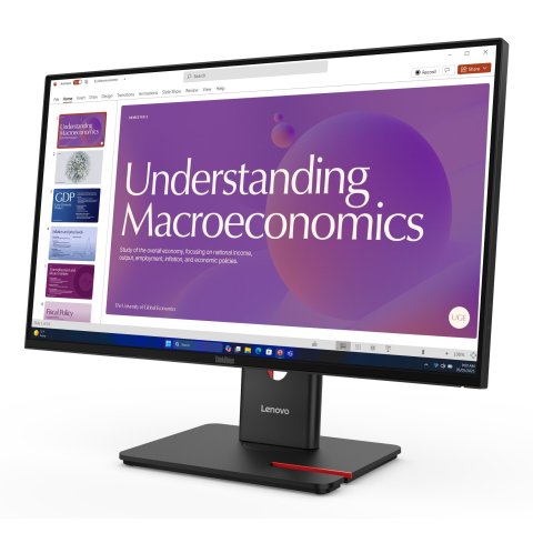 Monitor 24" Usb-c Hdmi Displayport Lenovo T24d-40
Regulable En Altura , Pivotante Hub Usb, Rj45