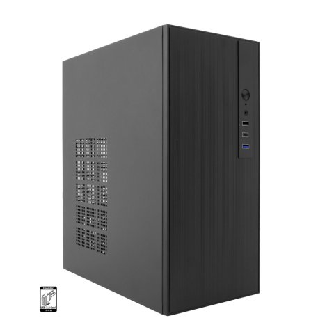 Caja Micro Atx Coolbox M460 Gpu Max 250mm 1x3.5 2.5 1x2.5 2.5 Usb-c 3.2 Sin F.a Color Negro