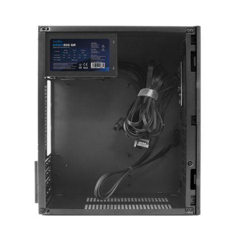Caja Micro Atx Coolbox M460 Gpu Max 250mm 1x3.5 2.5 1x2.5 2.5 Usb-c 3.2 Sin F.a Color Negro