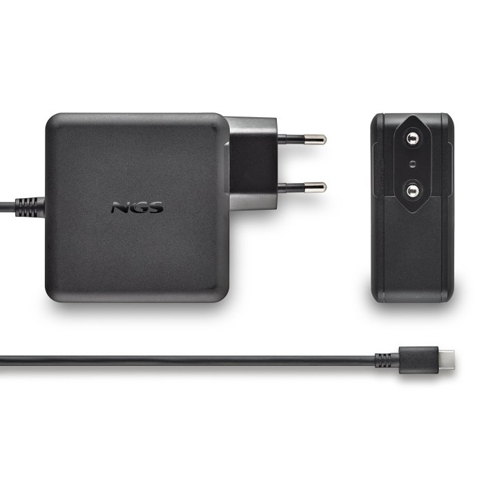 Cargador Usb Gan Ngs Gan 100w-c 100w 1xusb-c Pd3.0 Cable 1.5m Soldado Color Negro