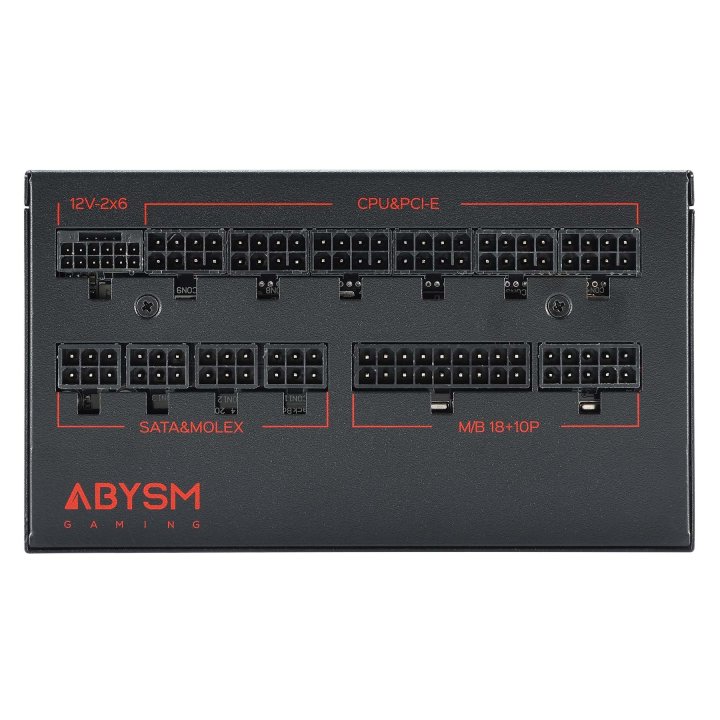 Fuente De Alimentacion Modular Abysm 1300w Morpheo Gx5 Atx 3.1 Platinum Japonese Cap Negro