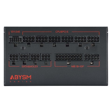 Fuente De Alimentacion Modular Abysm 1300w Morpheo Gx5 Atx 3.1 Platinum Japonese Cap Negro