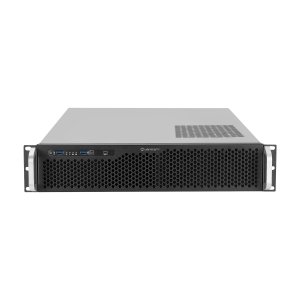 Caja Rack 19" Unykach 2u Sin Fuente Negro Plata 8 Bahias Int 1xusb2.0 1xusb3.0 1xusb-c 2