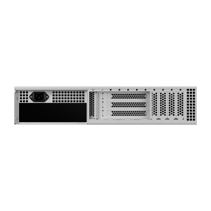 Caja Rack 19" Unykach 2u Sin Fuente Negro Plata 8 Bahias Int 1xusb2.0 1xusb3.0 1xusb-c