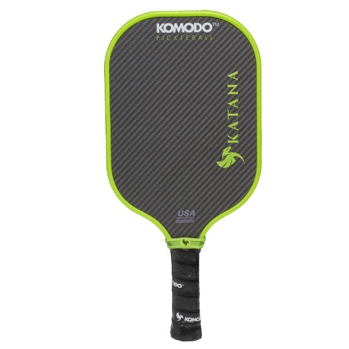 Pala Pickleball Komodo Katana Verde Kevlar Pro 16mm Superficie Dupont Kevlar, Nucleo Termoformado Polipropileno