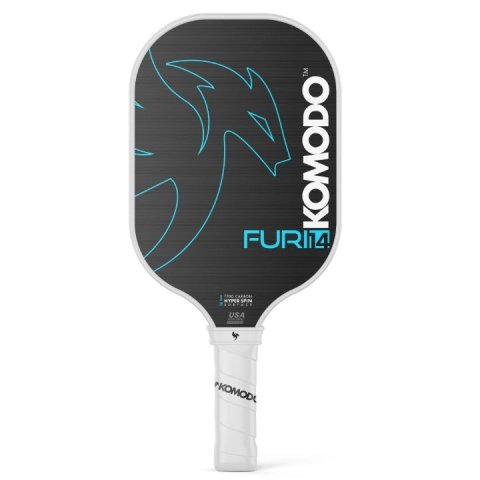 Pala Pickleball Komodo Furi Blue 14mm Superficie Carbono T700, Nucleo Polipropileno Honeycomb Alta 
