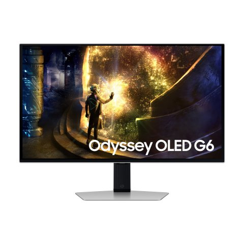 Monitor 27" Dp Hdmi Usb Samsung Ls27dg610suxen G61sd Oled Qhd 240hz 0,03ms Vesa 100x100 Regulable Plata