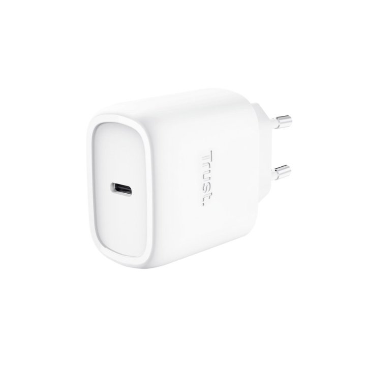 Cargador Usb Gan Trust Maxo 45w Pd 1xusb-c Ultra Small Cable Usb-c 2m Blanco