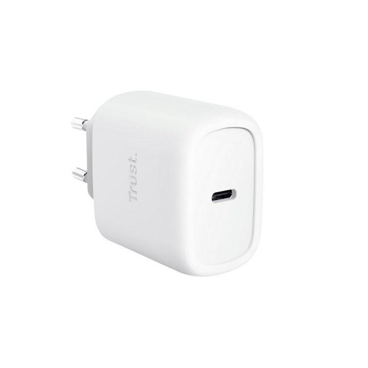 Cargador Usb Gan Trust Maxo 45w Pd 1xusb-c Ultra Small Cable Usb-c 2m Blanco