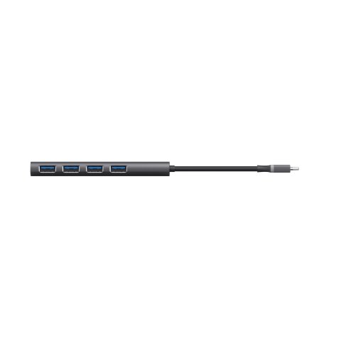 Hub Usb Trust Halyx Usb-c A 4xusb-a 3.2 Gen1 Gris