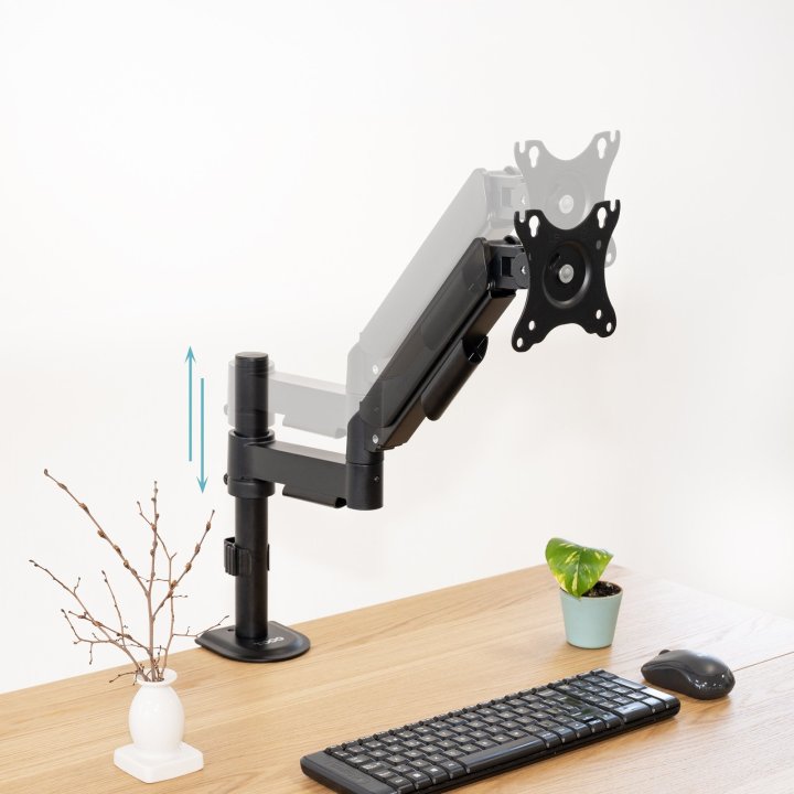 Soporte De Mesa Gas Tooq Db1532tnr-b 1 Pantalla Hasta 17"-32" Max 9kg Vesa 75x75 100x100 Negro